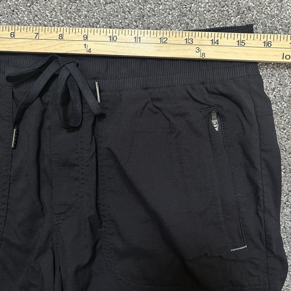 L.L. Bean Black Nylon Hiking Shorts Women's MEDIUM Drawstring Pull-On 6" Inseam - Picture 7 of 9